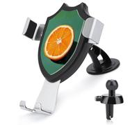 Jubonexis Slice of Orange Support de téléphone de voiture Triangle Clip Base Grille d'aération Support de téléphone portable Accessoires automobiles pour smartphones portables de 4 à 6 pouces