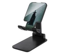 Jubonexis Sorcière dans les bois avec balai, support de téléphone portable pliable et réglable pour bureau