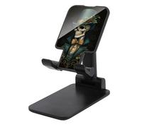 Jubonexis Squelette portant un chapeau haut-de-forme et nœud papillon support de téléphone portable pliable et réglable pour bureau