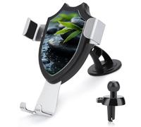Jubonexis Stack of Black Stones Support de téléphone de voiture Triangle Clip Base Grille d'aération Support de téléphone portable Accessoires automobiles pour smartphones portables de 4 à 6 pouces