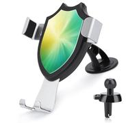 Jubonexis Support de téléphone de voiture abstrait dégradé radial vert citron jaune support triangle clip base grille d'aération support de téléphone portable accessoires automobiles pour smartphones