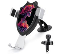 Jubonexis Support de téléphone de voiture attrayant squelettique femme fleurs chapeau support triangle clip base grille d'aération téléphone portable support voiture accessoires automobile pour