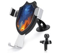 Jubonexis Support de téléphone de voiture avec deux fantômes debout autour d'un feu de camp - Support triangulaire à clip pour grille d'aération - Accessoires automobiles pour smartphones de 4 à 6
