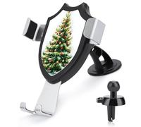 Jubonexis Support de téléphone de voiture en forme d'arbre de Noël pour aquarelle - Support triangulaire à clip pour grille d'aération - Accessoires automobiles pour smartphones de 4 à 6 pouces