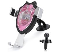 Jubonexis Support de téléphone de voiture en forme de boules disco avec base triangulaire à clipser pour grille d'aération - Accessoires automobiles pour smartphones de 4 à 6 pouces