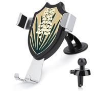 Jubonexis Support de téléphone de voiture en forme de cloche blanc crème avec base triangulaire pour grille d'aération - Accessoires automobiles pour smartphones de 4 à 6 pouces