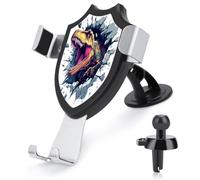 Jubonexis Support de téléphone de voiture en forme de dinosaure brisant le mur - Support triangulaire à clip pour grille d'aération - Accessoires automobiles pour smartphones de 4 à 6 pouces