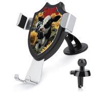 Jubonexis Support de téléphone de voiture en forme de vache et tournesols noirs et blancs - Support triangulaire à clip pour grille d'aération - Accessoires automobiles pour smartphones de 4 à 6