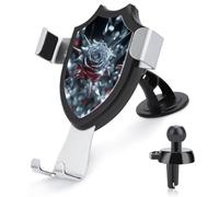 Jubonexis Support de téléphone de voiture métallique argenté rose support triangle clip base grille d'aération téléphone portable voiture accessoires automobiles pour smartphones portables 4-6 pouces