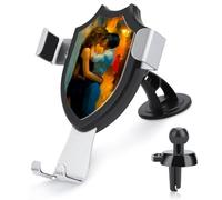 Jubonexis Support de téléphone de voiture pour deux amants féminins embrassant Dark Alley Support de téléphone portable Triangle Clip Base Air Vent Support de téléphone portable Accessoires