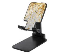 Jubonexis Support de téléphone portable pliable et réglable avec confettis dorés brillants