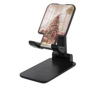 Jubonexis Support de téléphone portable pliable et réglable en forme d'arbre de Noël rose pour bureau