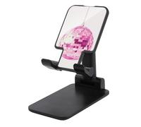 Jubonexis Support de téléphone portable pliable et réglable en forme de boule disco rose pour bureau