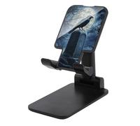 Jubonexis Support de téléphone portable pliable et réglable en forme de corbeau gothique sur pierre tombale antique pour bureau