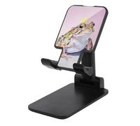 Jubonexis Support de téléphone portable pliable et réglable en forme de grenouille avec couronne jaune pour bureau