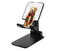 Jubonexis Support de téléphone portable pliable et réglable pour bureau Motif chien Golden Retriever aquarelle