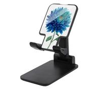Jubonexis Support de téléphone portable pliable et réglable pour bureau Motif fleur bleue aquarelle