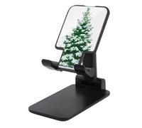 Jubonexis Support de téléphone portable pliable et réglable recouvert d'arbre de Noël vert pour bureau