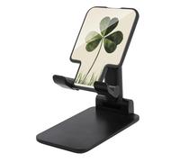 Jubonexis Support de téléphone portable vintage trèfle à trois feuilles tendance pliable et réglable pour bureau