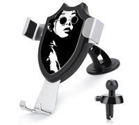 Jubonexis Support de téléphone pour femme avec lunettes de soleil rondes - Support de téléphone de voiture simple - Triangle à clip - Base à clip pour grille d'aération - Accessoires automobiles pour