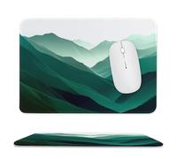 Jubonexis Surreal Tapis de souris minimaliste avec base en caoutchouc antidérapant, silhouette de montagne, sommets, petit ordinateur de bureau, ordinateur portable