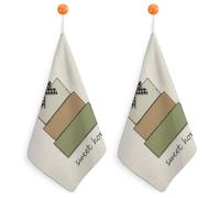 Jubonexis Sweet Home Lot de 2 petites serviettes de toilette douces et absorbantes avec nœud à carreaux noirs et blancs avec boucle de suspension pour cuisine et salle de bain