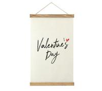 Jubonexis Tableau sur toile avec mots anglais pour la Saint-Valentin, cadre en bois à suspendre