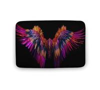 Jubonexis Tapis de salle de bain coloré ailes d'un oiseau - Tapis de sol en velours corail extra doux - Absorption rapide de l'eau - Antidérapant - Confortable - 50 x 80 cm