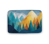 Jubonexis Tapis de salle de bain rustique du milieu du siècle en velours corail extra doux, absorption rapide de l'eau, antidérapant et confortable, 40 x 60 cm