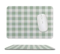 Jubonexis Tapis de souris doux vert sauge et ivoire, petit ordinateur de bureau avec base en caoutchouc antidérapant, tapis de souris de jeu