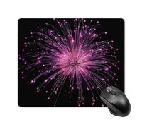 Jubonexis Tapis de souris Fireworks Explosion in Rich Purple Magenta, petit ordinateur de bureau avec base en caoutchouc antidérapant, tapis de souris pour jeux vidéo