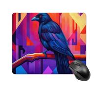 Jubonexis Tapis de souris motif vache perchée sur une branche géométrique, tapis de souris pour ordinateur de bureau et ordinateur portable avec base en caoutchouc antidérapant, tapis de souris de jeu