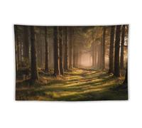 Jubonexis Tapisserie en polyester esthétique à suspendre dans une belle forêt avec de grands arbres et de grands arbres, 101,6 x 152,4 cm