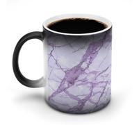 Jubonexis Tasse à café en céramique à couleur changeante de couleur lavande - 325 ml