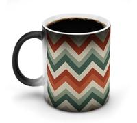 Jubonexis Tasse à café en céramique changeant de couleur vert sauge sable beige 325 ml