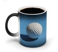 Jubonexis Tasse à café fantaisie en céramique changeant de couleur avec balle de golf pour garçons - 325 ml