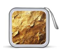 Jubonexis Texture of A Golden Rock Étui de rangement portable pour CD, DVD, voiture, maison, voyage