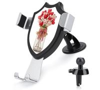 Jubonexis Valentine Heart Bouquet dans un bocal Support de téléphone de voiture Triangle Clip Base Air Vent Support de téléphone portable Accessoires automobiles pour smartphones portables de 4 à 6