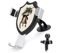 Jubonexis Vieille cloche de Noël avec ruban marron foncé Support de téléphone de voiture Triangle Clip Base Grille d'aération Support de téléphone portable Accessoires automobiles pour smartphones