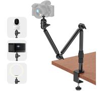 Jubor Support de Bureau pour Caméra, Robuste Support Trépied de Caméra avec Vis 1/4", Pieds de Table Pivotant à 360° avec Bras Réglable pour DSLR, Ring Light, Projecteur, Charge Maximale 3kg