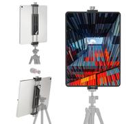 JUBORUI Support de Trépied pour iPad en Aluminium, Adaptateur de Trépied pour Tablette vec vis 1/4", Sabot Froid, 2 Acra Swiss, Support iPad pour Trépieds 4,7" à 14" Tablettes