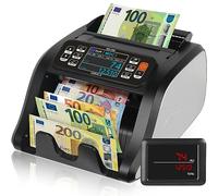 Jubula MV-300 - Compteuse de billets de banque mixtes avec détection avancée de faux billets en 8 points | EUR, USD, GBP | Valorisatrice de billets | Sûre et Précise | Compteur de valeurs pour billets