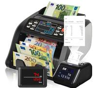Jubula MV-300 Compteuse de billets pour billets mixtes Bundle avec Jubula MPR-1 | UV/MG/MT/IR/DD, etc. | EUR USD GBP | Compteur de billets | Compteur de billets (MV-300 + Printer MPR-1)
