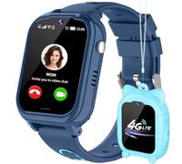 JUBUNRER 4G Montre Connectée Enfant GPS Tracker WiFi Appel Vidéo SOS Calculatrice Réveil Podometre Jeux Carte d'apprentissage Mode Classe Étanche Traceur GPS Enfant Garcon Fille