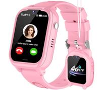 JUBUNRER 4G Montre Connectée Enfant GPS Tracker WiFi Appel Vidéo SOS Calculatrice Réveil Podometre Marche Jeux Carte d'apprentissage Mode Classe Étanche Traceur GPS Enfant Garcon Fille