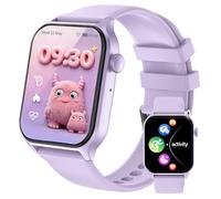 JUBUNRER Montre Connectée Enfant Moniteur de Sommeil Fréquence Cardiaque Podomètre Calories Modes Sport Bluetooth Appel étanche Réveil Jeux Fitness Tracker Cadeau- Fille Garçon Adolescent