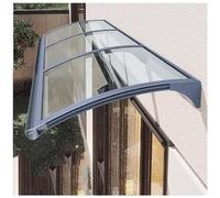 JUCCJUXIN Auvent de Porte d'entrée en Aluminium et Polycarbonate,Auvent de Porte d'entrée en Aluminium et Polycarbonate,Marquise de Porte Exterieur,auvent for Porte d'entrée(140x200cm/55x79in)