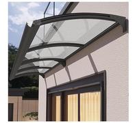 JUCCJUXIN Auvent de Porte d'entrée Toit Marquise en Polycarbonate,Auvent en Aluminium Polycarbonate résistant,Contre La Pluie et UV/Neige, auvent de terrasse,auvent de terrasse(130x200cm/51x79in)