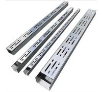 JUCCJUXIN Caniveau, Drainage Eaux usées Rigole Évacuation Garage, Canal de Drainage ExtéRieur en Acier Inoxydable 304, DrainageDrains de Tranchée de Balcon/Patio(H3*W4CM/H1.18*W1.57IN)