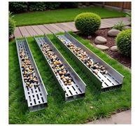 JUCCJUXIN Kit de Caniveaux Discrets Classe, Une Gestion Efficace des Eaux, Caniveau Exterieur Grille de Drainage D'égout for Coin de Cour, Inverseur d'eau de Ravin D'allée(H20*W20CM/H7.87*W7.87IN)